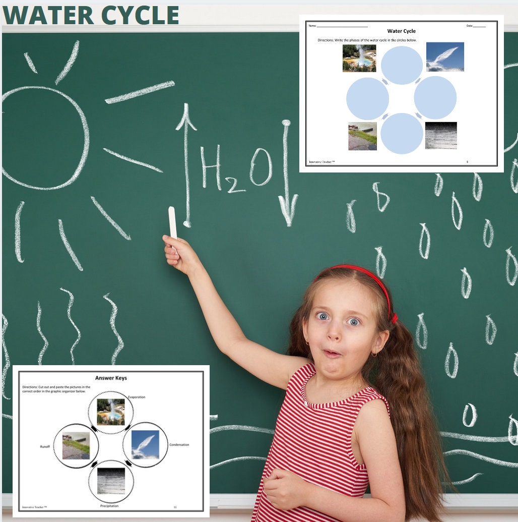Water Cycle Science Worksheets - Etsy
