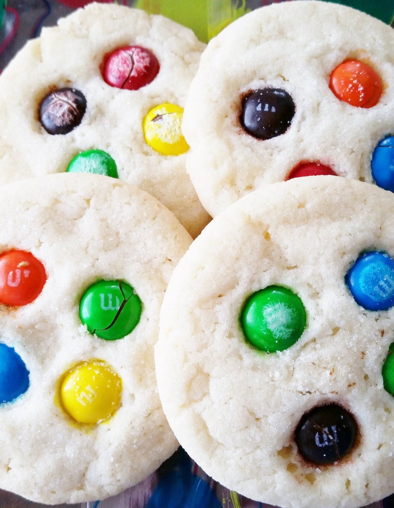 ONE Dozen Homemade Fresh M M SUGAR Cookies Etsy