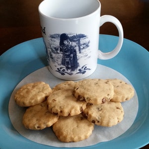 One Dozen HOMEMADE Fresh Chocolate Chip SHORTBREAD COOKIES.  Not gluten free.