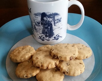 Chocolate Chip SHORTBREAD COOKIES.  1.5 Dozen Fresh Homemade. Not gluten free.
