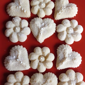 3 Dozen Homemade Fresh Almond SPRITZ COOKIES - Elegant Design Perfect for Weddings, Showers, Birthdays, etc.