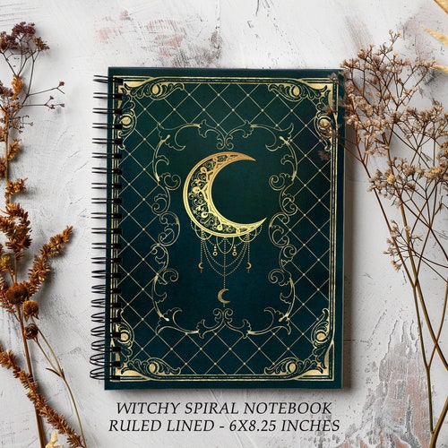 Quaderno a spirale con Grimorio Magic Moon, linea rigata
