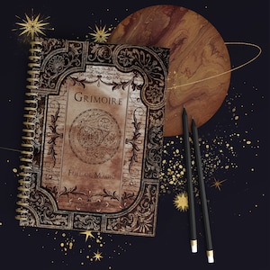 Vintage Dragon Grimoire Notebook - Linea Rigata