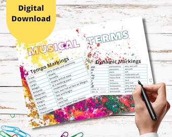 Musical Terms Printable