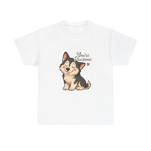 Pawsome Husky Tee, Dog Lover Shirt, Funny Animal T-Shirt, Cute Puppy Top, Unisex Cartoon Graphic Cotton Tee
