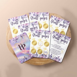 Jeu à gratter EVJF "Gratt' Gages" - jeu de gages evjf - jeu entre filles - mariage - jeu de carte à gratter - jeu de fête