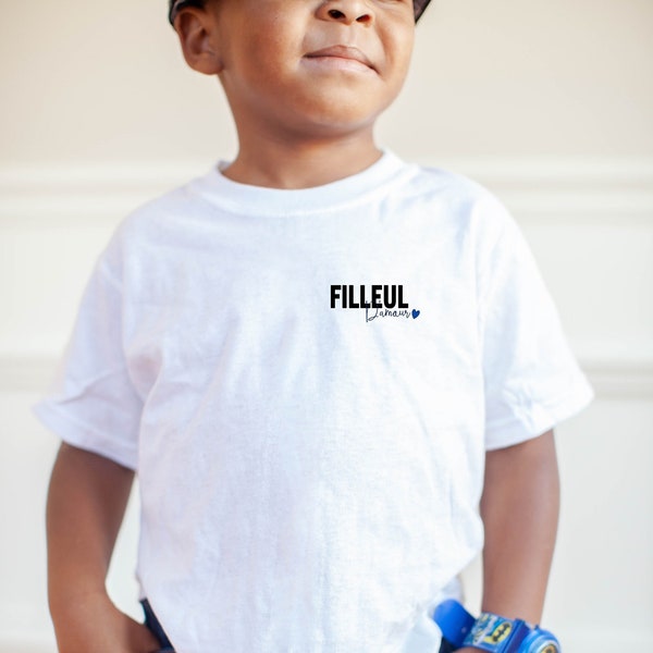 T-shirt Filleul D'amour  / pour enfant / famille / idée cadeau/ design familial / marraine / parrain / baptême