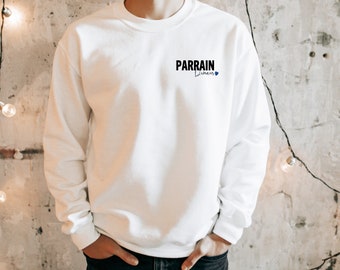 Parrain D'amour Sweatshirt / Sweater / for godfather / gift ideas / family design / family / baptism / godfather / godmother