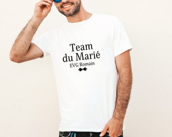 T-shirt Team du Marié + Prénom / mariage / wedding / idée cadeau / EVG / EVJF / cadeau / personnalisé / personnalisable