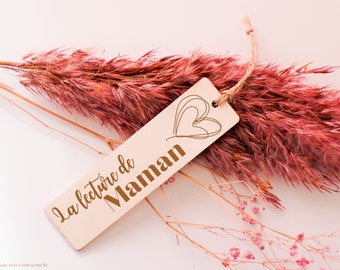 Personalisiertes Lesezeichen aus Holz - Geschenkidee - Lesezeichen - Anpassbares Geschenk - Geschenk aus Holz für Mama - Oma - Tante - Patin
