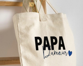 Tote bag papa d'amour /idée cadeau / fête des père / sac shopping