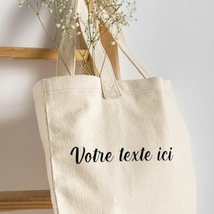 Tote bag personnalisable / sac / cadeaux / texte / tote bag / personnalisé image 1