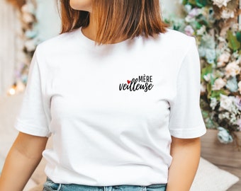 T-shirt Mère veilleuse / pour maman/ idées cadeaux / design familial / famille / maman, papa, bébé / fête des mères