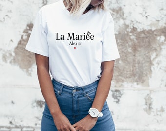 The Bride T-shirt + First Name / wedding / wedding / gift idea / bachelorette party / gift / personalized / customizable