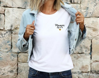 T-shirt Maman en Or / idée cadeau / cadeau / demande / annonce / maman / fête des mères