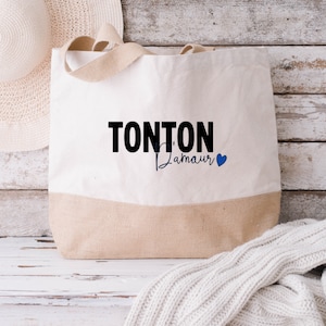 Tonton D&#39;amour tote bag / gift idea / gift / aunt / uncle / announcement / gift