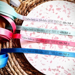Personalizowana bransoletka z satynowej wstążki, personalizowana bransoletka jako prezent ślubny na wieczór panieński, personalizowana wstążka na każdą okazję!