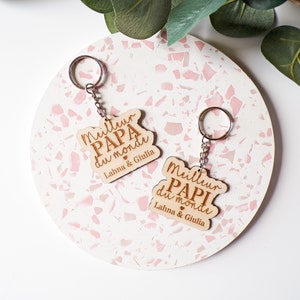 Porte clés personnalisable Meilleur Papa / Papi - Fête de pères - Grands pères - Idée cadeau personnalisé - Pour lui - Anniversaire - Unique