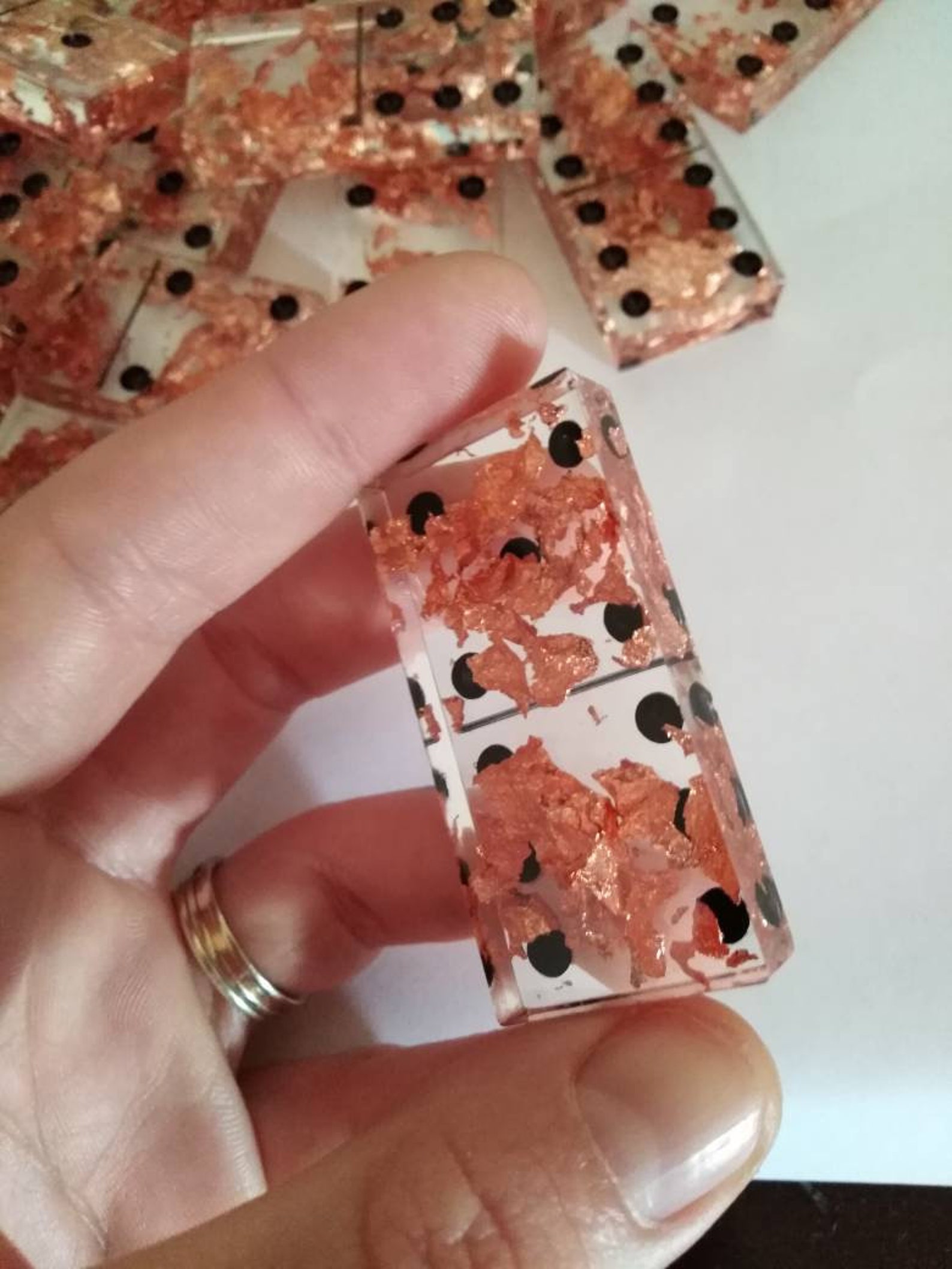 Dominos résine époxy personnalisable Etsy