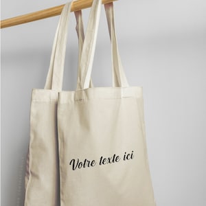 Tote bag personnalisable / sac / cadeaux / texte / tote bag / personnalisé image 2