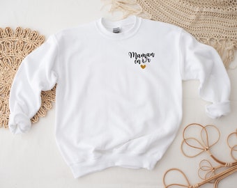 Sweat Maman en Or / Pull / pour maman / idées cadeaux / design familial / famille / maman, papa  / fête des mères