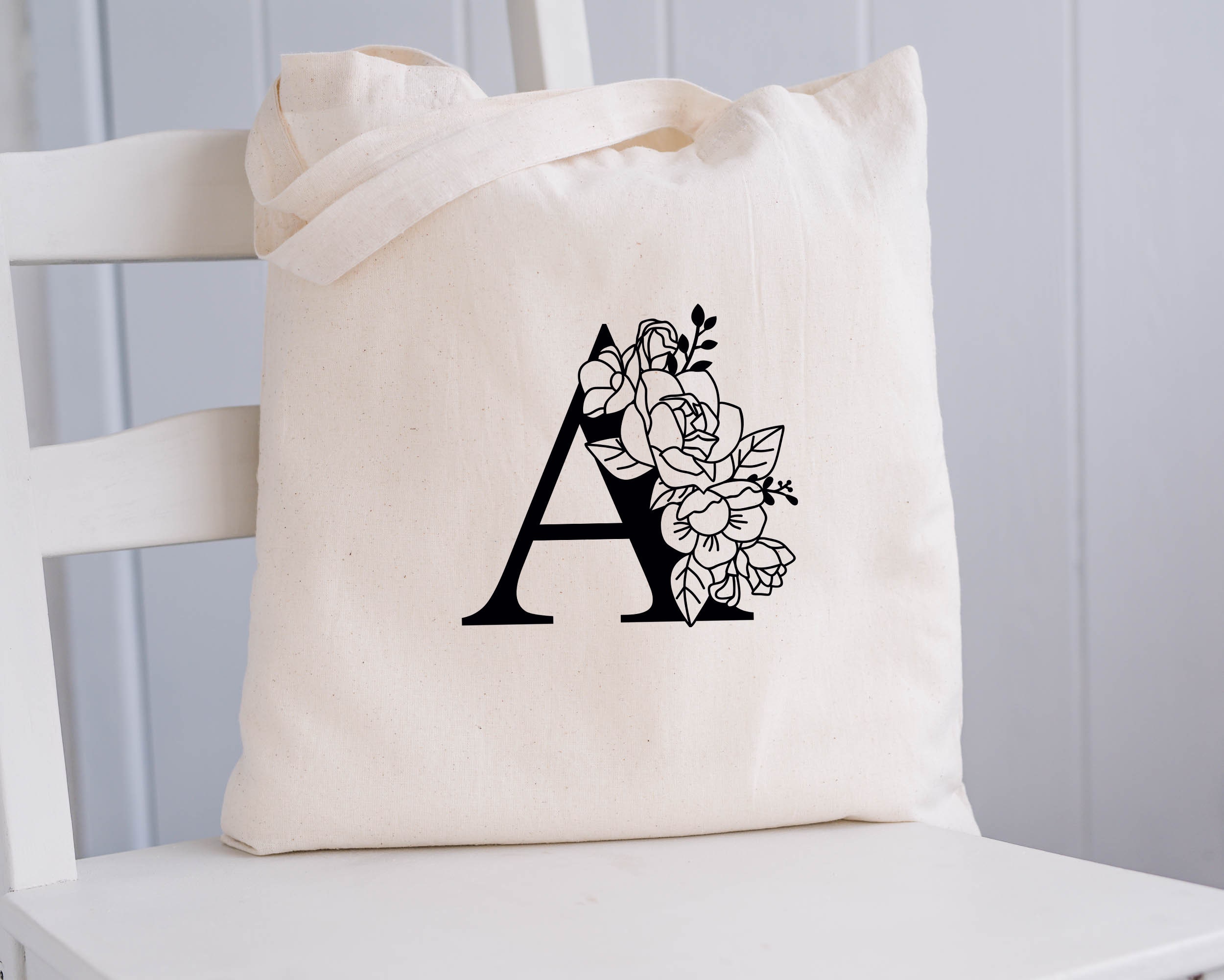 Zeayebsr Personalisierte Baumwolltasche Mit Buchstaben – Individuelle Kosmetiktasche Mit Monogramm, Geschenk Für Mama, Freundin, Schwester