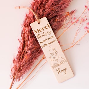 Marcapáginas de madera personalizado Gracias Profesor - Idea de regalo - Marcapáginas - Regalo personalizable - Regalo de madera - fin de curso - colegio