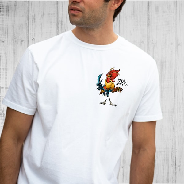 T-shirt Papa Poule / pour papa / poule / idées cadeaux / design familial / famille / maman, papa, bébé / fête des pères
