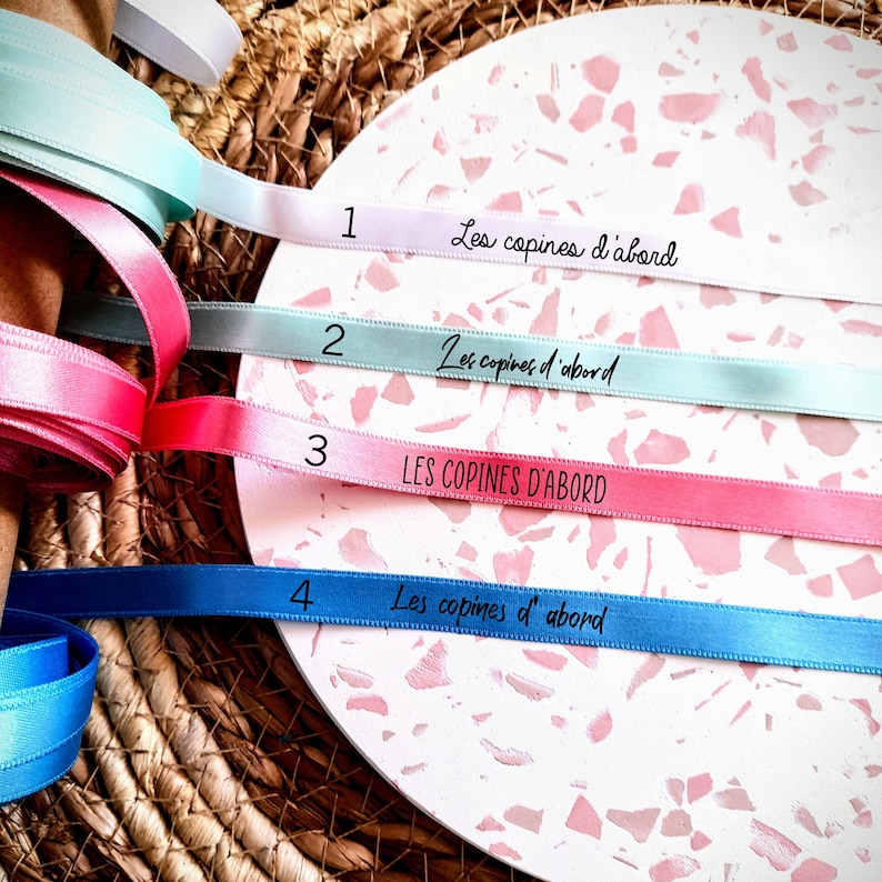 Personalized Satin Ribbon Bracelet, Personalized Bachelorette Party Wedding Gift Bracelet, Customizable Ribbon for all events image 2