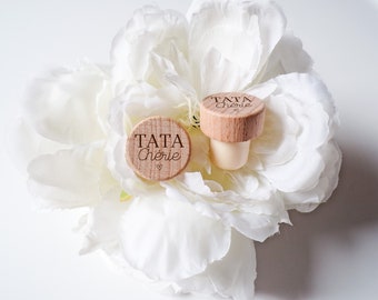 Engraved Wine Bottle Stopper Darling Aunt - Gift Idea - Announcement - Souvenir - Wedding - Mom - Aunt - Godmother - Grandma - Baptism