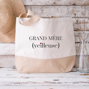 Grandmother&#39;s tote bag (Nightlight) / gift idea / grandma / gift / grandmother&#39;s day / bag / tote bag