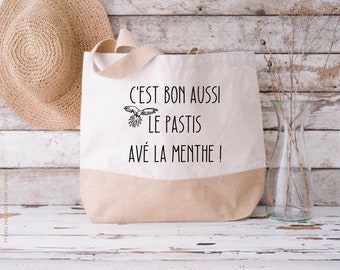 PASTIS shopping bag / humor / summer / funny / fun / shopping bag / jute / bag / gift idea / totebag