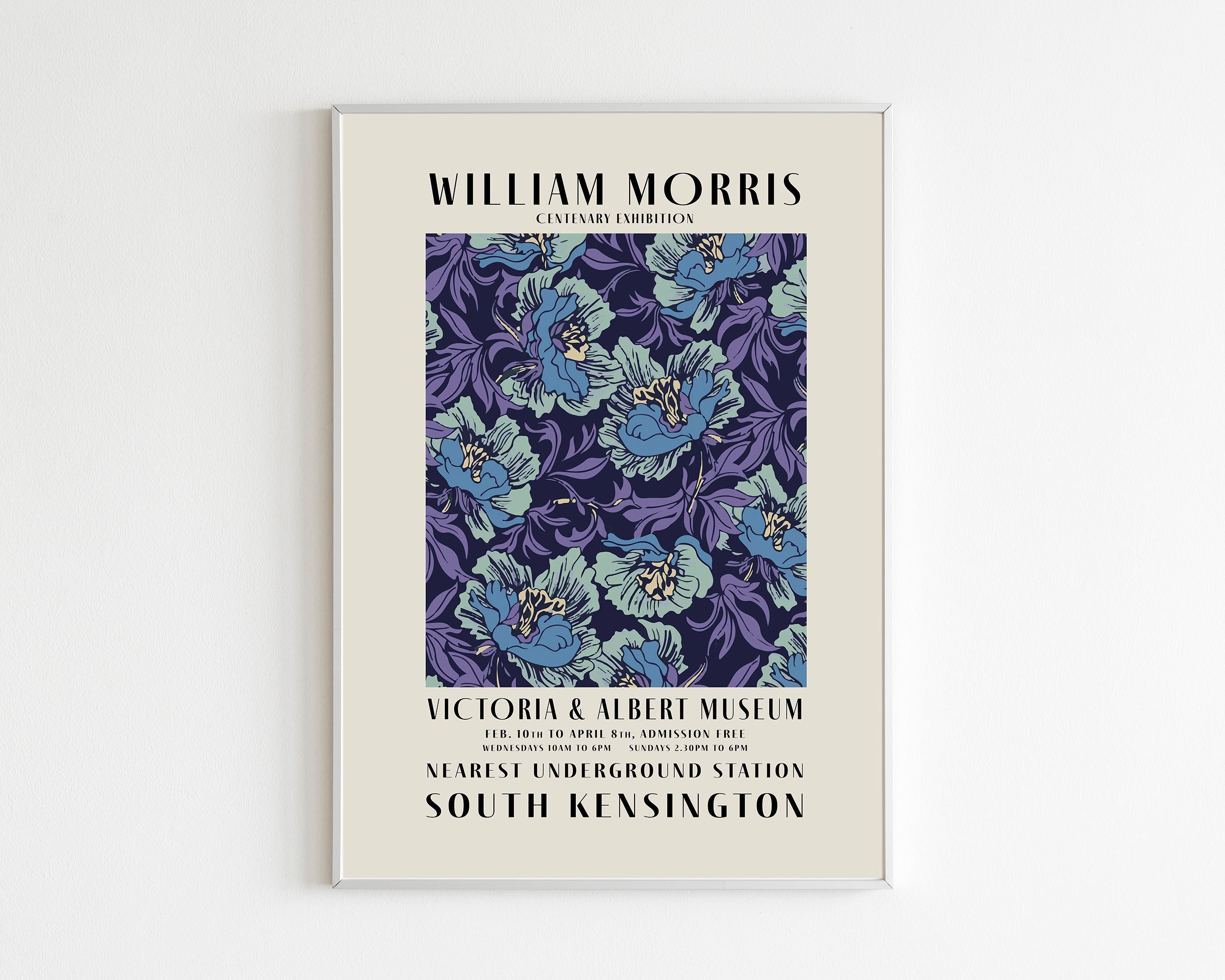 William Morris Poster Art Nouveau Victoria and Albert Etsy