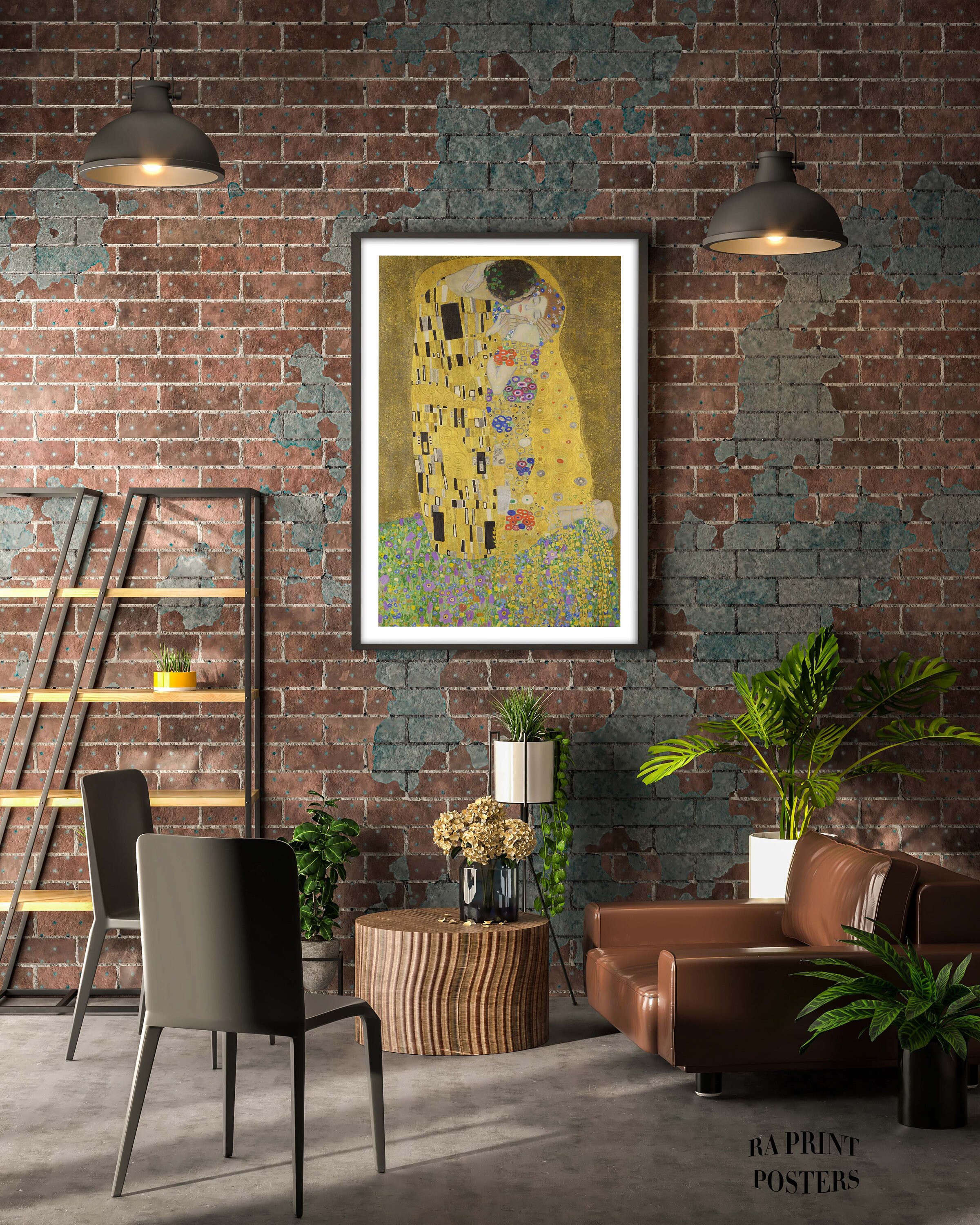 Gustav Klimt the Kiss Wall Art Premium High Quality Print - Etsy