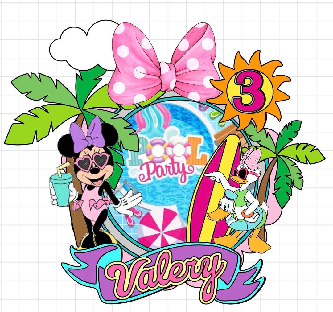Minnie Mouse Pool Party/minnie Mouse Birthday / Minnie Party/ - Etsy