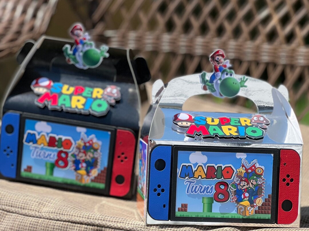 Super Mario Favor Boxes Super Mario Party Treat Boxes Mario - Etsy