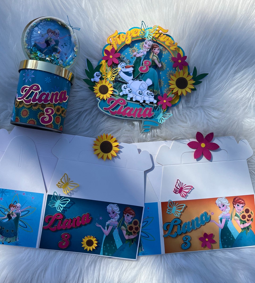 Frozen Fever Birthday/ Cake Topper Frozen Fever Candy Boxes Etsy
