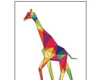 Happy Giraffe Foundation Paper Piecing (FPP) Pattern - Digital Download ONLY (PDF)