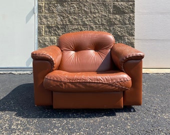 1960s De Sede "DS-101" Leather Lounge Chair