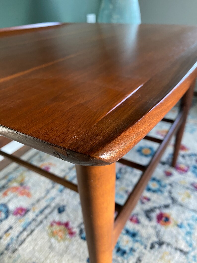 Refinished Midcentury Modern Danish End Table With Lip by Etsy