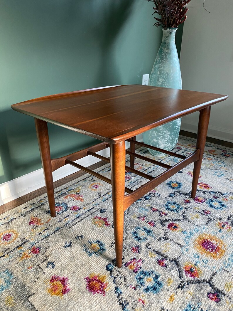 Refinished Midcentury Modern Danish End Table With Lip by Etsy