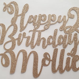 Hooray Letters Glitter Cake Topper — Sunday Bake