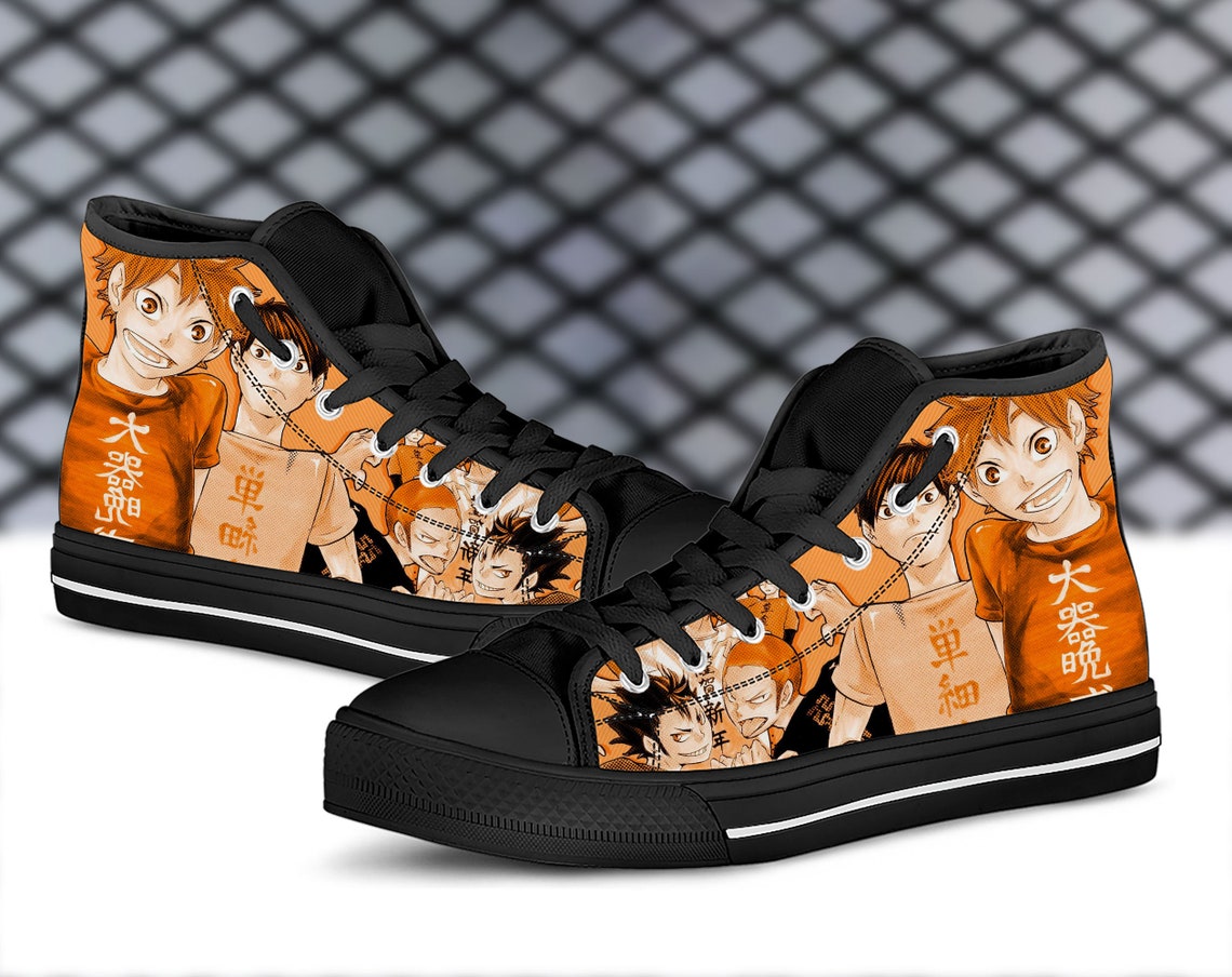 Haikyuu Custom Hi Tops Volleyball Unisex Hi Tops Hinata Etsy