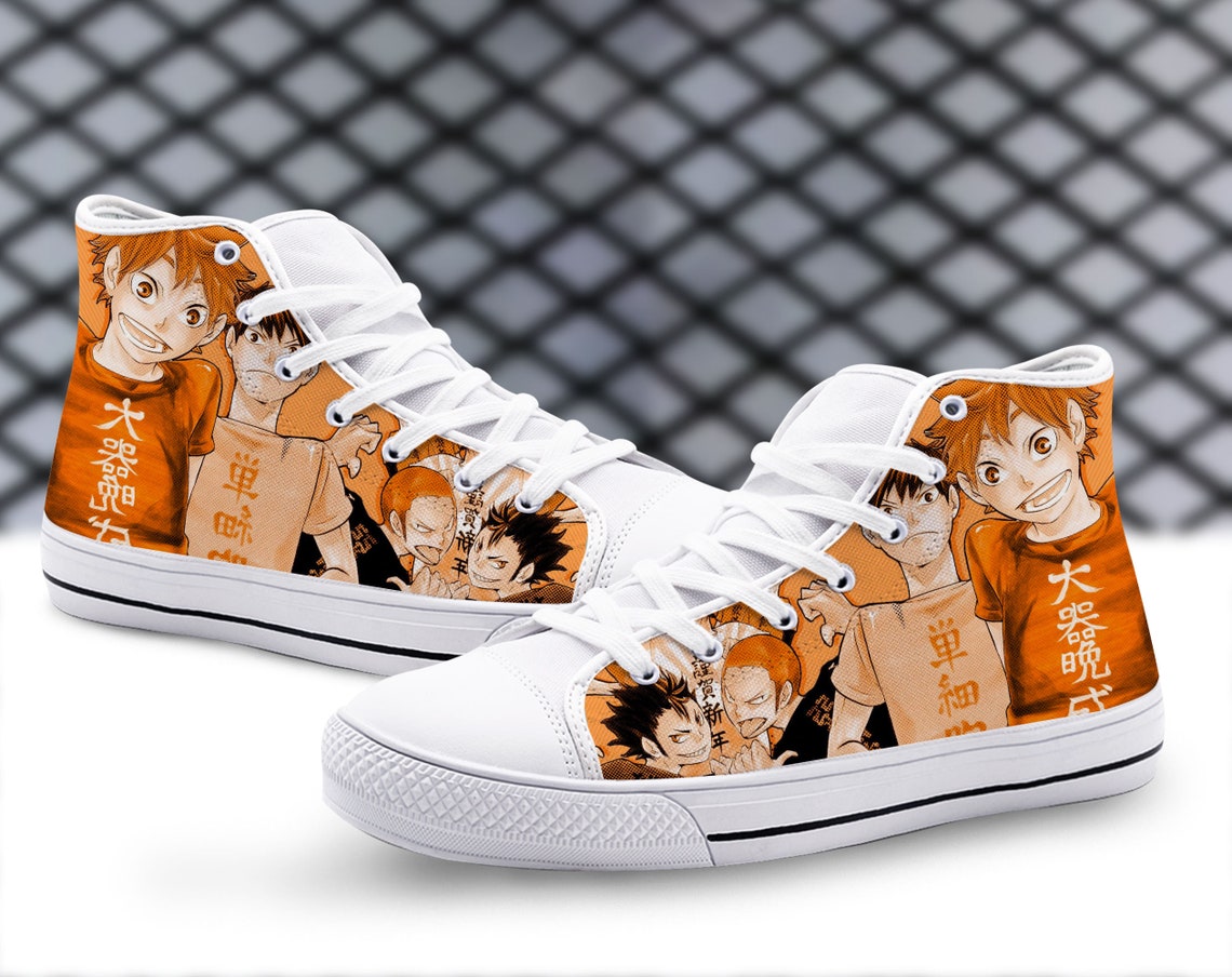 Haikyuu Custom Hi Tops Volleyball Unisex Hi Tops Hinata Etsy