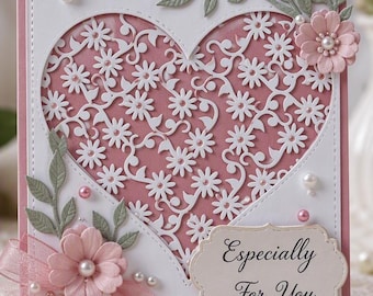 Troqueles de corte de metal con forma de corazón y flores, moldes de troquelado para decoración de álbumes de recortes, papel, manualidades, cuchillos, plantillas, troqueles.