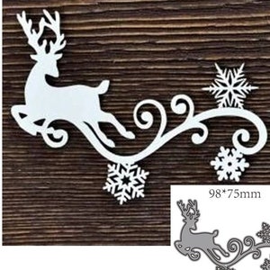 Craft Metal Cutting Dies cut die mold Christmas Animal deer decoration Scrapbook paper craft knife mould blade punch stencils dies