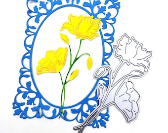 Flower Bouquet Metal Cutting Dies, Crafting Dies, Die Cuts for Card Making, Paper Craft Die, Metal Dies for Scrapbooking, Embossing Die Cuts