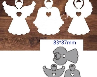 VINFUTUR 2 Sets Christmas Cutting Dies Angel Embossing Stencil Cutting Dies for Card Making DIY Scrapbooking Embossing Stencil Mould Template