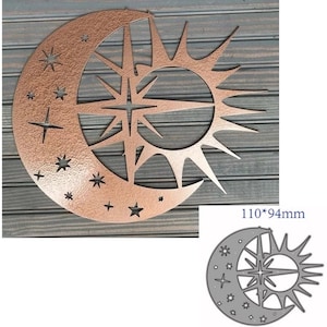 Handwerk Metall schneiden stirbt schneiden Druck Form Sonne Mond Sterne Dekoration Scrapbook Papier Handwerk Messer Form Klinge Stempel Schablonen stirbt
