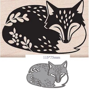 Handwerk Metall Stanzformen Blattflecken Fuchs Dekoration Scrapbook Papier Handwerk Messer Form Blatt Stanzen niedlichen Tier Schablonen dies